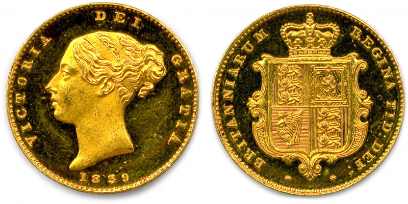 GRANDE-BRETAGNE - VICTORIA 
20 juin 1837 - 22 janvier 1901
ESSAI Demi-souverain ...