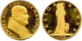 ITALIE - VATICAN - JEAN XXIII Angelo Guiseppe Roncalli 
28 octobre 1958 - 3 juin 1963
Médaille de 3 ducats en or au Saint Jean-Baptiste (non daté) Rom...