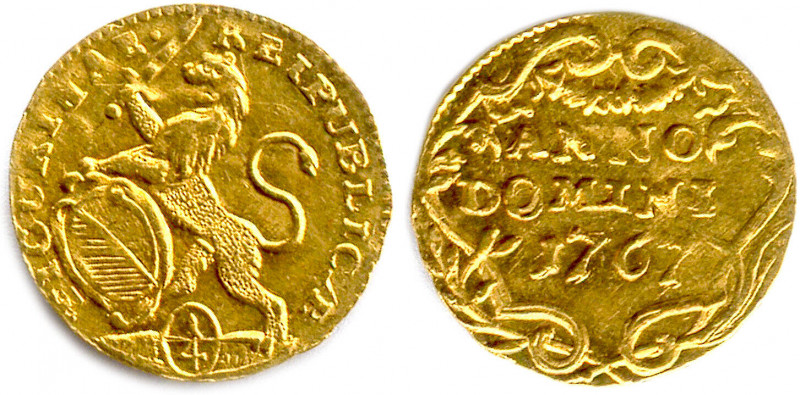 SUISSE - ZURICH 
TICVRINAE REIPUBLICAE. Lion de Zurich debout brandissant une ép...