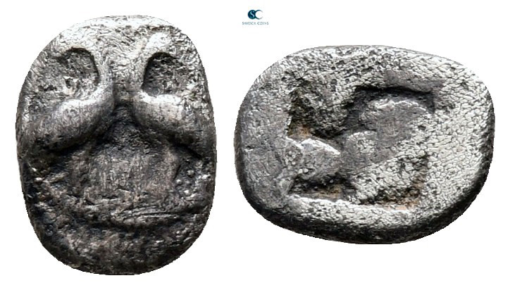 Macedon. Eion circa 480-470 BC. 
Hemiobol AR

8 mm, 0,43 g



very fine