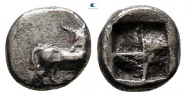 Macedon. Ennea Hodoi circa 500-480 BC. Obol AR