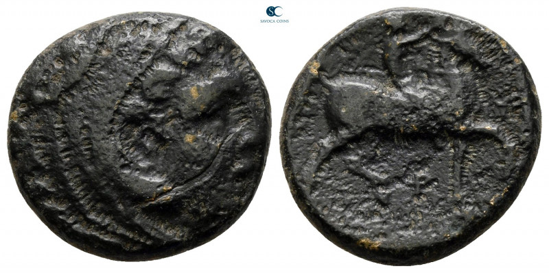 Kings of Macedon. Uncertain mint. Kassander 306-297 BC. 
Bronze Æ

16 mm, 4,4...