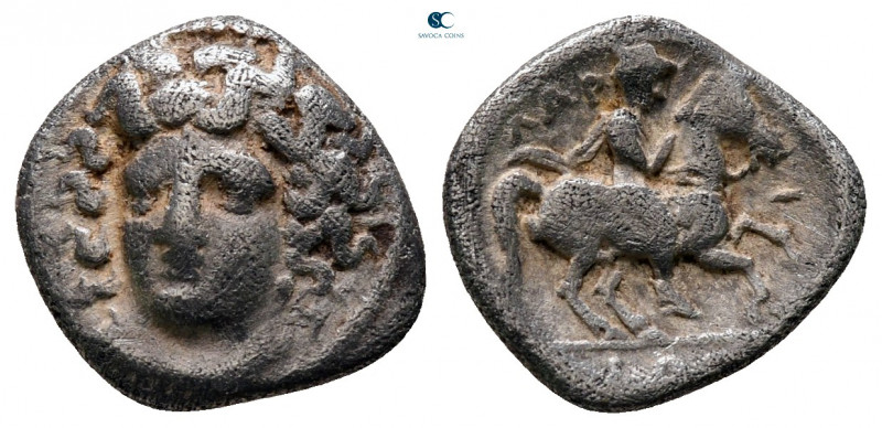 Thessaly. Larissa circa 375-344 BC. 
Trihemiobol AR

11 mm, 1,33 g



ver...