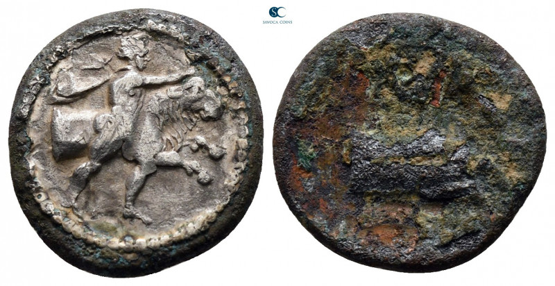 Thessaly. Pharkadon circa 440-400 BC. 
Fourrée Hemidrachm

15 mm, 2,10 g

...