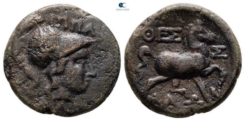 Thessaly. Thessalian League circa 150-50 BC. 
Bronze Æ

18 mm, 4,42 g



...