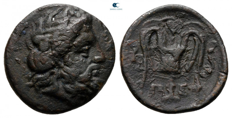 Islands of Thessaly. Peparethos circa 361-340 BC. 
Bronze Æ

14 mm, 1,59 g
...