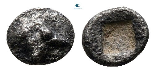 Asia Minor. Uncertain mint circa 500-400 BC. 
Tetartemorion AR

5 mm, 0,14 g...
