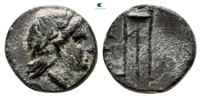 Mysia. Gambrion circa 400-300 BC. 
Bronze Æ

10 mm, 0,93 g



very fine