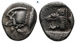Mysia. Kyzikos circa 525-475 BC. Diobol AR