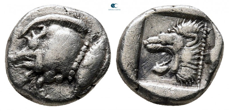 Mysia. Kyzikos circa 525-475 BC. 
Diobol AR

11 mm, 1,14 g



very fine