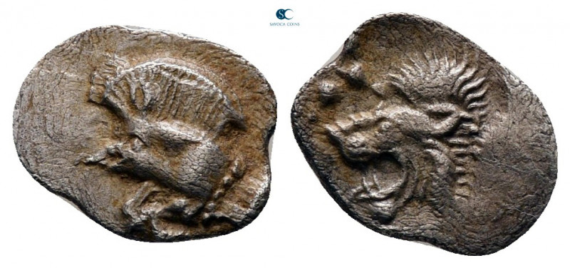 Mysia. Kyzikos circa 525-475 BC. 
Hemiobol AR

10 mm, 0,38 g



very fine