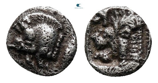 Mysia. Kyzikos circa 525-475 BC. 
Tetartemorion AR

6 mm, 0,18 g



very ...