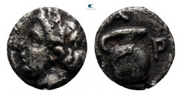 Troas. Gargara circa 380-340 BC. Tetartemorion AR