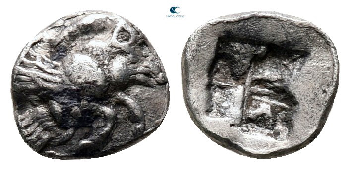 Ionia. Klazomenai circa 480-400 BC. 
Hemiobol AR

7 mm, 0,26 g



very fi...