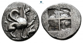 Ionia. Teos circa 544-494 BC. Trihemiobol AR