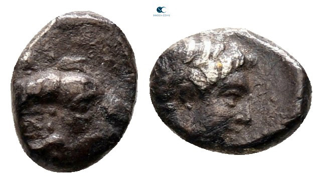 Caria. Kasolaba circa 450-400 BC. 
Hemiobol AR

7 mm, 0,35 g



very fine