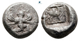Caria. Kaunos circa 490-470 BC. Obol AR