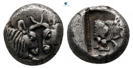 Caria. Uncertain mint circa 450-400 BC. Diobol AR