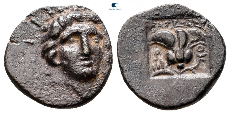 Islands off Caria. Rhodos circa 177-88 BC. 
Plinthophoric Hemidrachm AR

14 m...