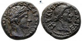 Macedon. Edessa. Tiberius with Julia Augusta (Livia) AD 14-37. Bronze Æ