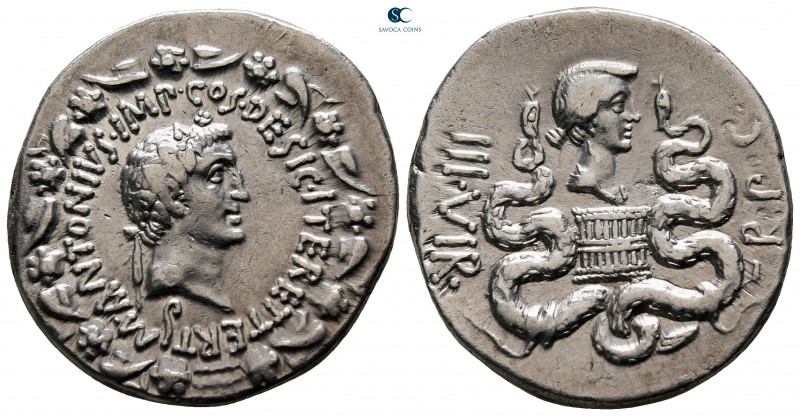 Ionia. Ephesos. Marc Antony and Octavia 39 BC. 
Cistophoric Tetradrachm AR

2...