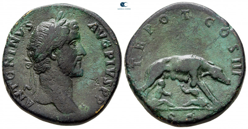 Antoninus Pius AD 138-161. Rome
Sestertius Æ

32 mm, 21,97 g



very fine...