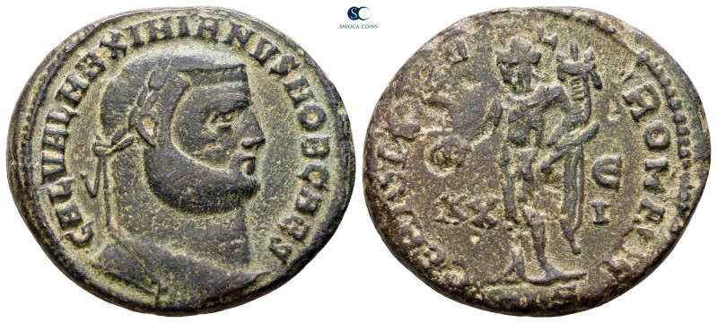 Galerius Maximianus, as Caesar AD 293-305. Alexandria
Follis Æ

26 mm, 10,15 ...