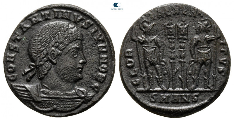 Constantine II, as Caesar AD 317-337. Antioch
Follis Æ

16 mm, 2,57 g



...