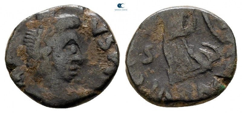 Avitus AD 455-456. Uncertain mint
Nummus Æ

10 mm, 1,20 g



nearly very ...