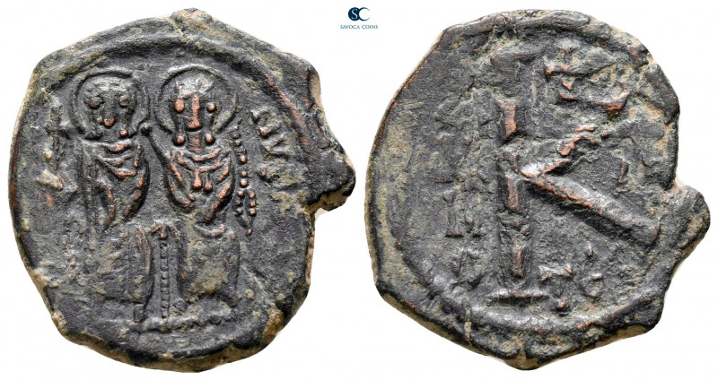 Justin II and Sophia AD 565-578. Thessalonica
Half Follis or 20 Nummi Æ

22 m...