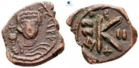 Heraclius AD 610-641. Constantinople. Half Follis or 20 Nummi Æ