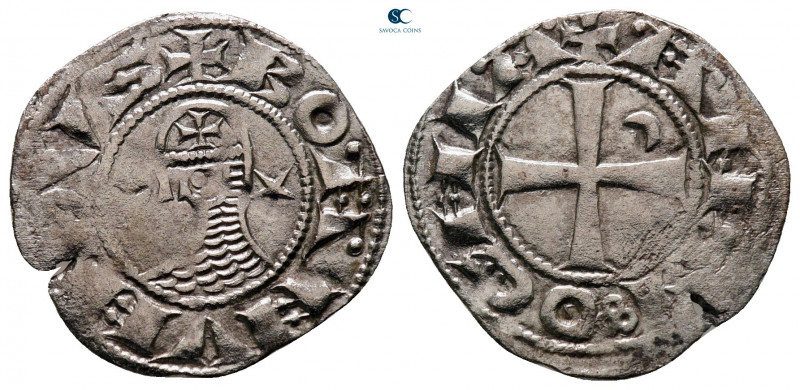 Principality of Antioch. Antioch. Bohemond III AD 1163-1201. 
Denier AR

18 m...