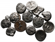Lot of ca. 14 greek silver coins / SOLD AS SEEN, NO RETURN!nearly very fine