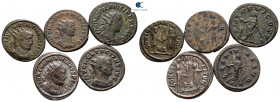 Lot of ca. 5 late coins (Diocletian, Numerian, Philipp IIm Tacitus and Maximianus Herculius) / SOLD AS SEEN, NO RETURN!very fine