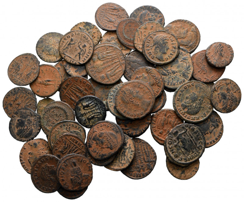 Lot of ca. 50 roman bronze coins / SOLD AS SEEN, NO RETURN! 

very fine