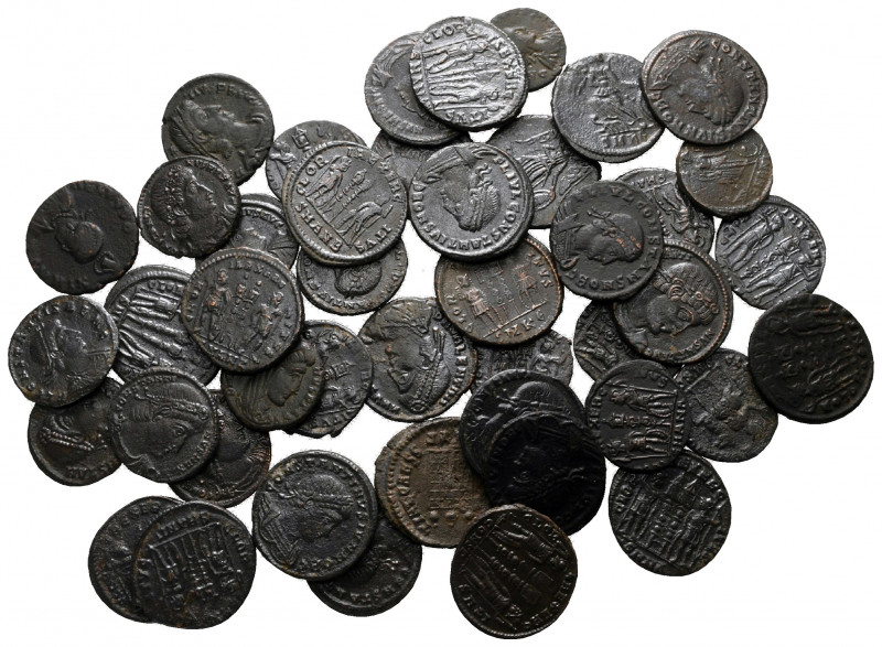 Lot of ca. 44 roman bronze coins / SOLD AS SEEN, NO RETURN! 

very fine