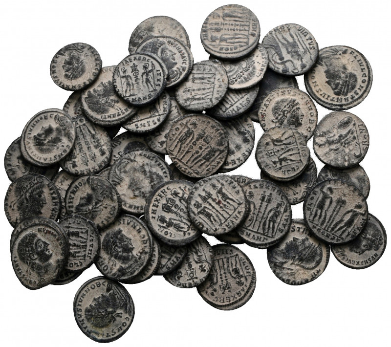 Lot of ca. 50 roman bronze coins / SOLD AS SEEN, NO RETURN! 

very fine