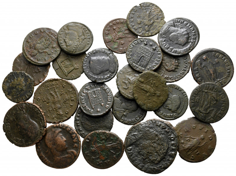 Lot of ca. 25 roman bronze coins / SOLD AS SEEN, NO RETURN!

very fine