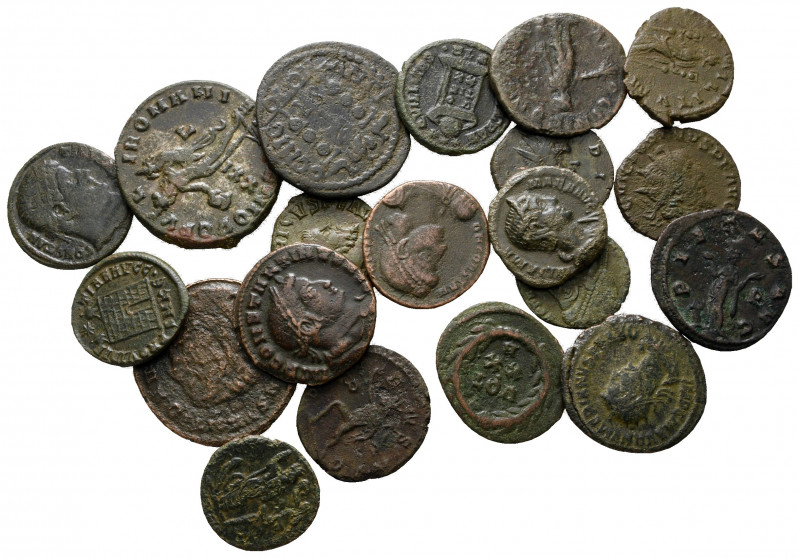 Lot of ca. 20 roman bronze coins / SOLD AS SEEN, NO RETURN!

very fine