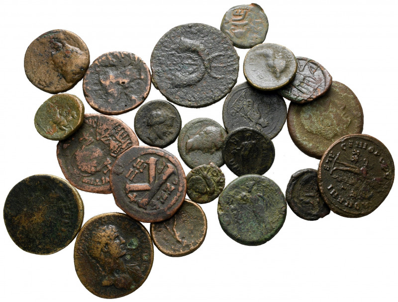 Lot of ca. 21 ancient bronze coins / SOLD AS SEEN, NO RETURN!

nearly very fin...