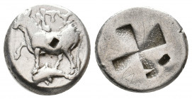 THRACE. Byzantion. (Circa 387/6-340 BC). AR Drachm. 5.36 g. 16.65 mm.