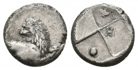 THRACE. Chersonesos. (Circa 386-338 BC). AR Hemidrachm. 2.14 g. 13.15 mm.