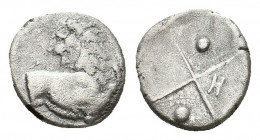 THRACE. Chersonesos. (Circa 386-338 BC). AR Hemidrachm. 2.20 g. 12.65 mm.
