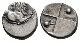 THRACE. Chersonesos. (Circa 386-338 BC). AR Hemidrachm. 2.36 g. 12.40 mm.
