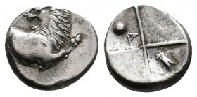 THRACE. Chersonesos. (Circa 386-338 BC). AR Hemidrachm. 2.40 g. 12.35 mm.