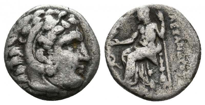 KINGS OF MACEDON. Alexander III 'the Great' (336-323 BC). AR Drachm. 3.87 g. 16....