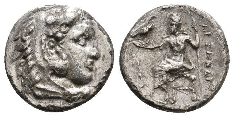 KINGS OF MACEDON. Alexander III 'the Great' (336-323 BC). AR Drachm. 3.37 g. 16....