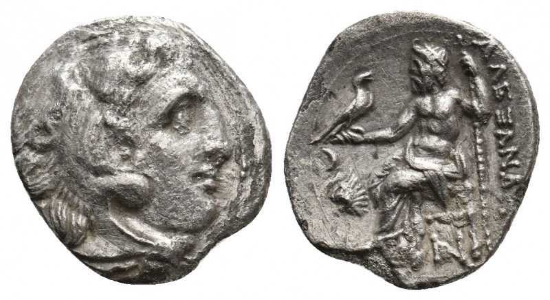 KINGS OF MACEDON. Alexander III 'the Great' (336-323 BC). AR Drachm. 3.55 g. 16....