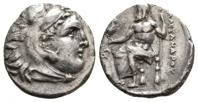 KINGS OF MACEDON. Alexander III 'the Great' (336-323 BC). AR Drachm. 3.71 g. 18 ...