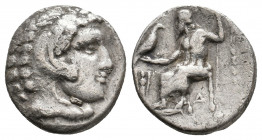 KINGS OF MACEDON. Alexander III 'the Great' (336-323 BC). AR Drachm. 3.74 g. 16.58 mm.